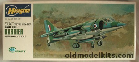 Hasegawa 1/72 Hawker Siddeley Harrier GR Mk.1 - XV738 or XV739, JS028-130 plastic model kit